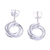 Sterling silver drop earrings, 'Silver Slice' - Hand Crafted Sterling Silver Drop Earrings