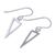 Sterling silver dangle earrings, 'Silver Arrowhead' - Thai Sterling Silver Triangle Dangle Earrings