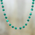 Magnesite beaded necklace, 'Green Grace' - Magnesite and Karen Silver Beaded Necklace thumbail