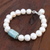 Cultured pearl and jade beaded bracelet, 'Soothing Tonic' - Hand Made Jade and Cultured Pearl Bracelet (image 2) thumbail