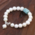 Cultured pearl and jade beaded bracelet, 'Soothing Tonic' - Hand Made Jade and Cultured Pearl Bracelet (image 2b) thumbail