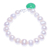 Cultured pearl and jade beaded bracelet, 'Lucky Pearl' - Artisan Crafted Jade and Cultured Pearl Bracelet (image 2d) thumbail