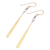 Gold-plated prehnite and amethyst dangle earrings, 'Golden Dewdrop' - Gold-Plated Prehnite and Amethyst Dangle Earrings