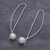 Cultured pearl drop earrings, 'Light and Grace' - Artisan Crafted Cultured Pearl and Sterling Silver Earrings (image 2b) thumbail