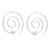 Cultured pearl drop earrings, 'Spiral of the Sea' - Cultured Pearl and Sterling Silver Spiral Earrings
