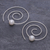 Cultured pearl drop earrings, 'Spiral of the Sea' - Cultured Pearl and Sterling Silver Spiral Earrings (image 2b) thumbail
