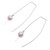 Cultured pearl drop earrings, 'Sea Prize' - Cultured Freshwater Pearl and Sterling Silver Earrings (image 2c) thumbail