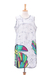 Vestido tubo de algodón batik teñido anudado, 'Toucan Love' - Vestido de tubo de algodón batik y tucán teñido anudado
