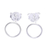 Sterling silver stud earrings, 'Every Day Look' (set of 3) - Hand Made Sterling Silver Stud Earrings (Set of 3)