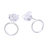 Sterling silver stud earrings, 'Every Day Look' (set of 3) - Hand Made Sterling Silver Stud Earrings (Set of 3)