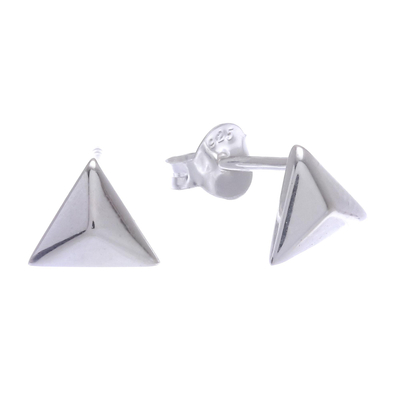 Sterling silver stud earrings, 'Every Day Look' (set of 3) - Hand Made Sterling Silver Stud Earrings (Set of 3)