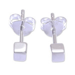 Sterling silver stud earrings, 'Subtle Charm' (set of 3) - Artisan Crafted Sterling Silver Stud Earrings (Set of 3)