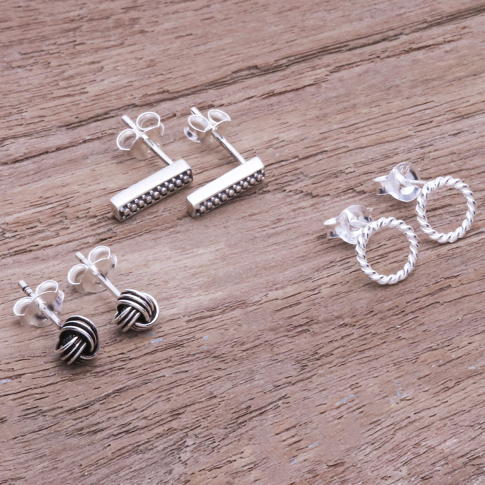 The Leah Sterling Silver Stud Ball Earrings – Modern Gents