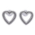Sterling silver stud earrings, 'Heartwarming' - Hand Crafted Sterling Silver Heart Stud Earrings