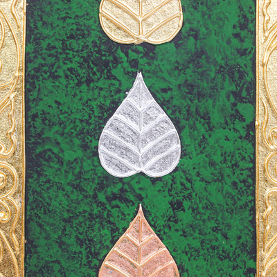 (Triptychon) - Lotusblumen-Triptychon-Gemälde auf Leinwand (Triptychon)