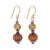 Gold-plated tiger's eye and hematite dangle earrings, 'Tiger Charm' - Gold-Plated Tiger's Eye and Hematite Dangle Earrings