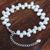 Zuchtperlenarmband „Sea Breath in White“ - Handgefertigtes Armband aus Sterlingsilber und Zuchtperlen