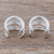 Sterling silver ear cuffs, 'Medium Wave' - Polished Sterling Silver Ear Cuffs (image 2b) thumbail