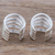 Sterling silver ear cuffs, 'Large Wave' - Handcrafted Sterling Silver Ear Cuffs (image 2b) thumbail