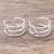 Sterling silver ear cuffs, 'A Little Fun' - Hand Crafted Sterling Silver Ear Cuffs