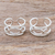Sterling silver ear cuffs, 'Floating Bubbles' - Handmade Sterling Silver Ear Cuffs