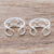 Sterling silver ear cuffs, 'Floating Bubbles' - Thai Handmade Sterling Silver Ear Cuffs