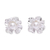 Cultured pearl stud earrings, 'Sea Petals' - Sterling Silver and Cultured Pearl Stud Earrings thumbail