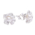 Cultured pearl stud earrings, 'Sea Petals' - Sterling Silver and Cultured Pearl Stud Earrings (image 2c) thumbail