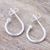 Sterling silver half hoop earrings, 'Classic Crescent' - Artisan Crafted Sterling Silver Half Hoop Earrings (image 2) thumbail