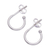 Sterling silver half hoop earrings, 'Classic Crescent' - Artisan Crafted Sterling Silver Half Hoop Earrings thumbail