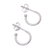 Sterling silver half hoop earrings, 'Classic Crescent' - Artisan Crafted Sterling Silver Half Hoop Earrings (image 2c) thumbail