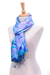 Tie-dyed silk scarf, 'Candy Sea' - Hand Crafted Tie-Dyed Silk Scarf (image 2b) thumbail
