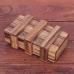 Wood puzzle, 'Double Magic' - Hand Made Raintree Wood Puzzle Game