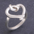 Sterling silver cocktail ring, 'Knotted Heart' - Sterling Silver Knotted Heart Ring