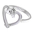 Sterling silver cocktail ring, 'Knotted Heart' - Sterling Silver Knotted Heart Ring