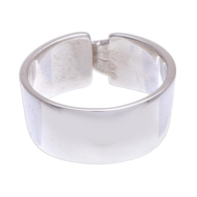 Sterling silver band ring, 'Cool Down' - Polished Sterling Silver Band Ring