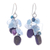 Pendientes colgantes con múltiples piedras preciosas - Pendientes colgantes de lapislázuli y aguamarina