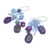 Multi-gemstone dangle earrings, 'Sweet Winter' - Lapis Lazuli and Aquamarine Dangle Earrings (image 2c) thumbail