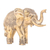 Escultura de latón - Escultura de elefante de latón con acabado antiguo.