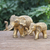 Esculturas de latón, (juego de 2) - Esculturas de elefantes de latón hechas a mano (juego de 2)