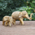 Esculturas de latón, (juego de 2) - Esculturas de elefantes de latón hechas a mano (juego de 2)