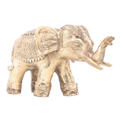 Messingskulpturen, (2er-Set) - Handgefertigte Elefantenskulpturen aus Messing (2er-Set)