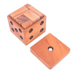 Wood puzzle, 'Undone Cube' - Handmade Raintree Wood Puzzle