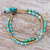 Calcite and serpentine beaded bracelet, 'Carnival in Green' - Handmade Calcite and Serpentine Beaded Bracelet (image 2) thumbail