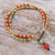 Carnelian and unakite beaded bracelet, 'Carnival in Orange' - Carnelian and Unakite Beaded Bracelet (image 2b) thumbail