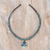 Multi-gemstone macrame pendant necklace, 'Underground Flower' - Jasper and Howlite Floral Pendant Necklace (image 2b) thumbail