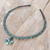Multi-gemstone macrame pendant necklace, 'Underground Flower' - Jasper and Howlite Floral Pendant Necklace (image 2c) thumbail