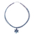 Multi-gemstone macrame pendant necklace, 'Underground Flower' - Jasper and Howlite Floral Pendant Necklace (image 2d) thumbail