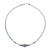 Multi-gemstone macrame pendant necklace, 'Rainbow Dreams' - Jasper and Calcite Beaded Pendant Necklace thumbail