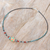 Multi-gemstone macrame pendant necklace, 'Rainbow Dreams' - Jasper and Calcite Beaded Pendant Necklace (image 2c) thumbail